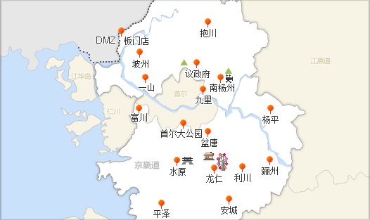 韩国京畿道龙仁市地图图片