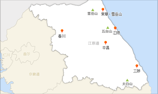 江原道地图