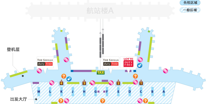 仁川国际机场示意图 (3层)