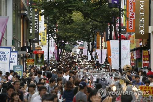 访韩中国游客回升流通业销售恢复