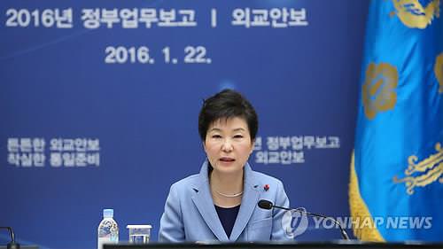 朴槿惠听取政府工作汇报并发言（韩联社）