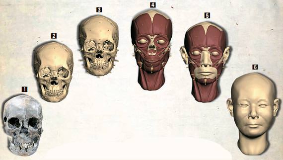 利用3D技术复原新罗时代女性面孔