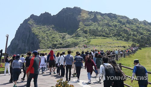 济州道今年接待游客有望破1500万