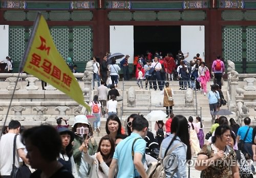 中国游客给力推动访韩外国游客创新高