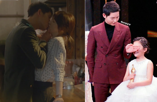 宋仲基在颁奖典礼中暖男花絮照受热捧