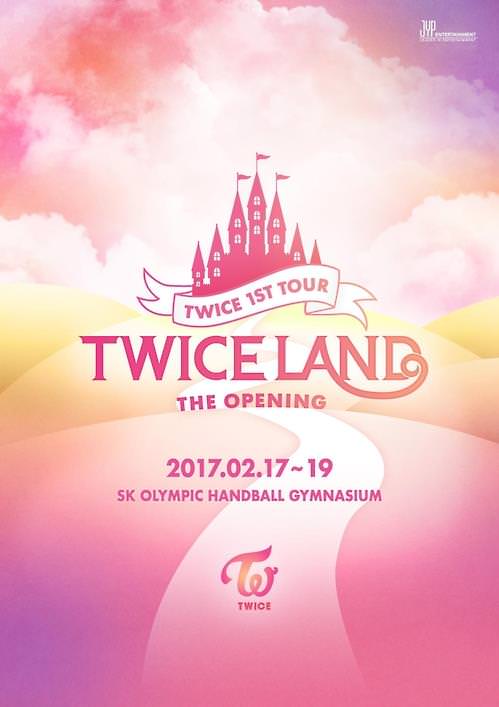 TWICE首次演唱会的官方海报（韩联社/JYP娱乐提供）