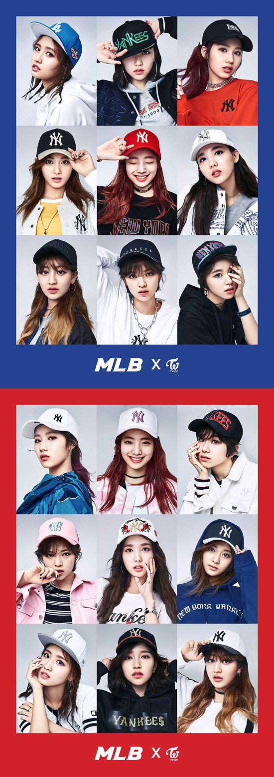 TWICE公开MLB春季大片