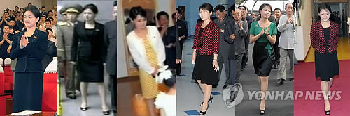 资料图片：朝鲜第一夫人李雪主的时尚风