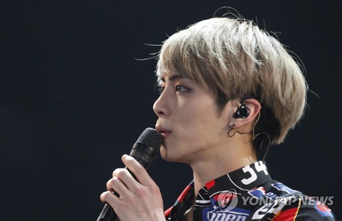 资料图片：SHINee成员钟铉（韩联社）