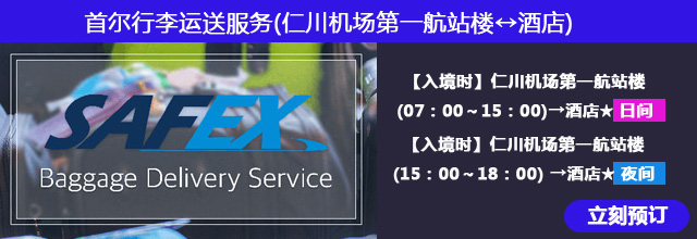 SAFEX 首尔行李运送服务(仁川机场第一航站楼↔酒店)