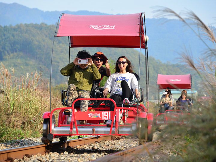 南怡島+小法國村+江村鐵路自行車1日遊