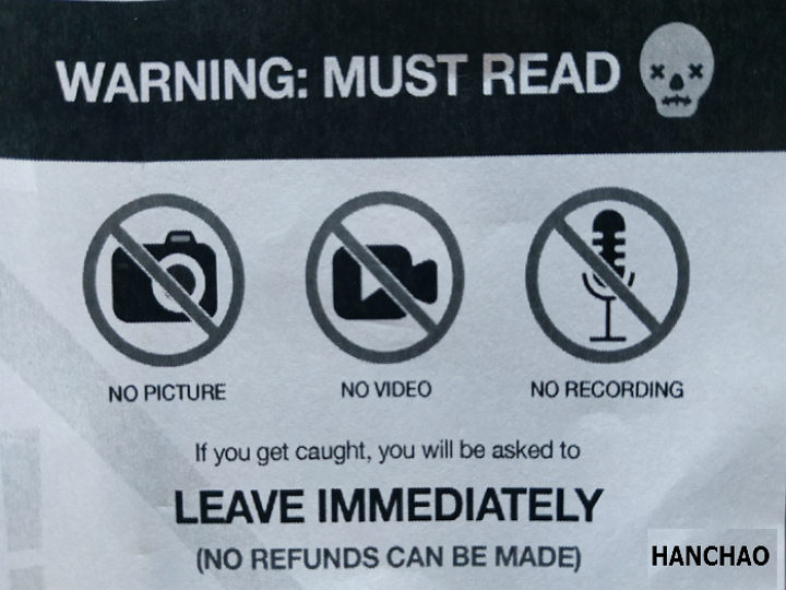 Recording and Photographing is prohibited