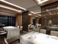 餐具使用著名的白瓷，餐桌使用木纹桌布 ※照片来源：首尔新罗酒店