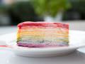 不使用添加剂和人工色素的“彩虹蛋糕”是本店招牌甜品