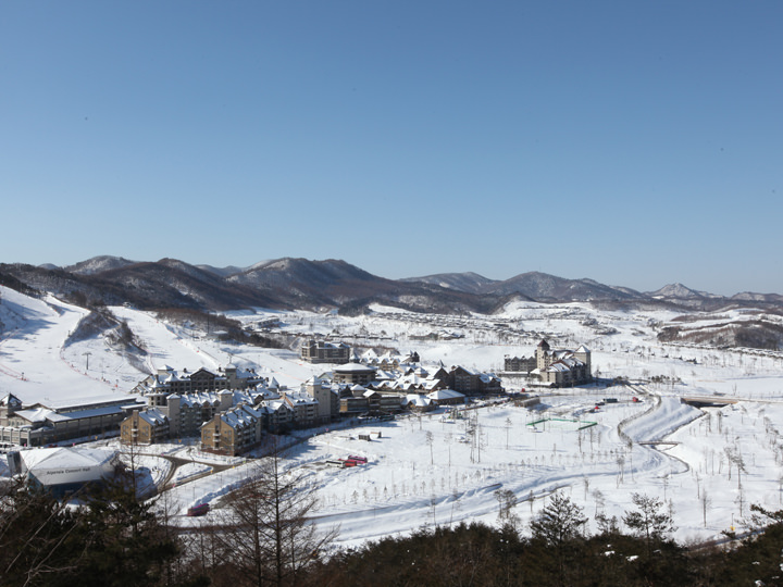 冬季的Alpensia度假村全景