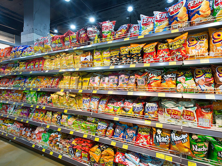 人气韩国零食专柜
