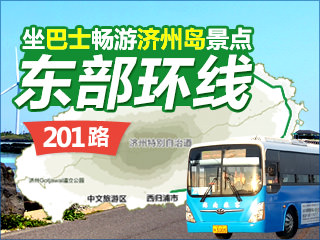坐巴士畅游济州岛景点——201路东部环