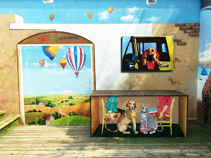 拍照用的壁画墙