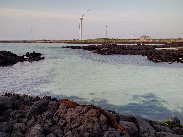 白色的风力发电机