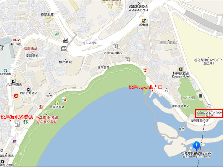 松岛周边地图
(截图自:韩巢地图网)