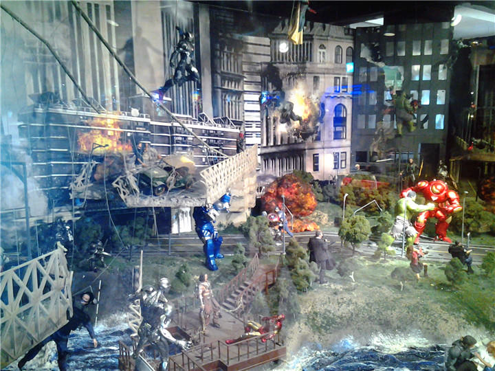 英雄救美的拍摄场景