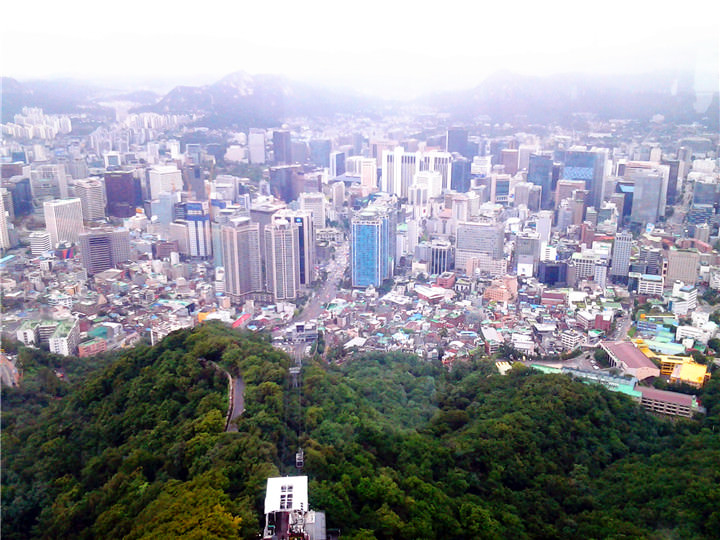 可以看见整座首尔