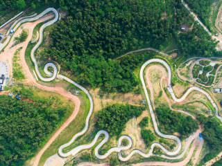 路线俯瞰 ※照片提供：SKYLINE Luge 统营