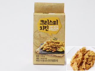 将鸡胸肉焙干油炸后制成的小吃“脆脆鸡”(3,000韩元)