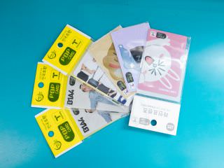 韩流明星、KAKAO FRIENDS等多种多样的交通T-money卡