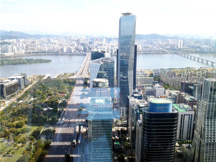 观望汝矣岛风光