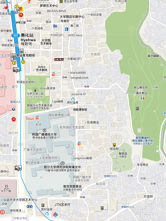 截图来源:韩巢韩国地图