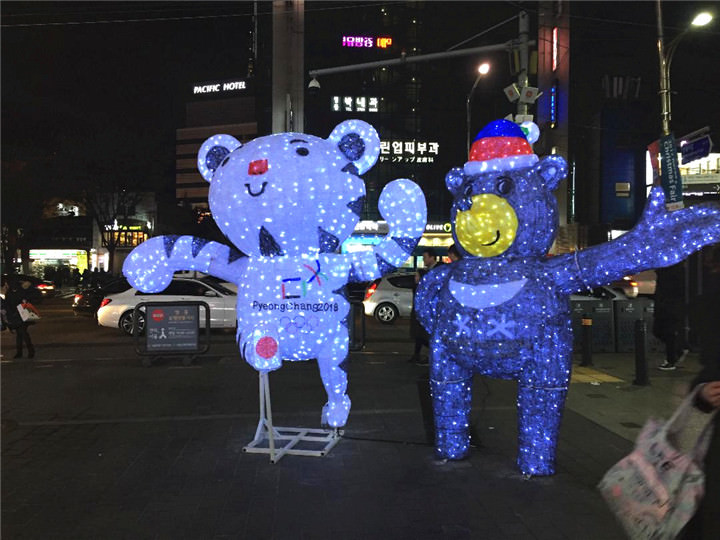 迎接2018年平昌奥运会吉祥物
重要景点都可以遇见