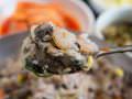 新鲜的牡蛎和虾仁