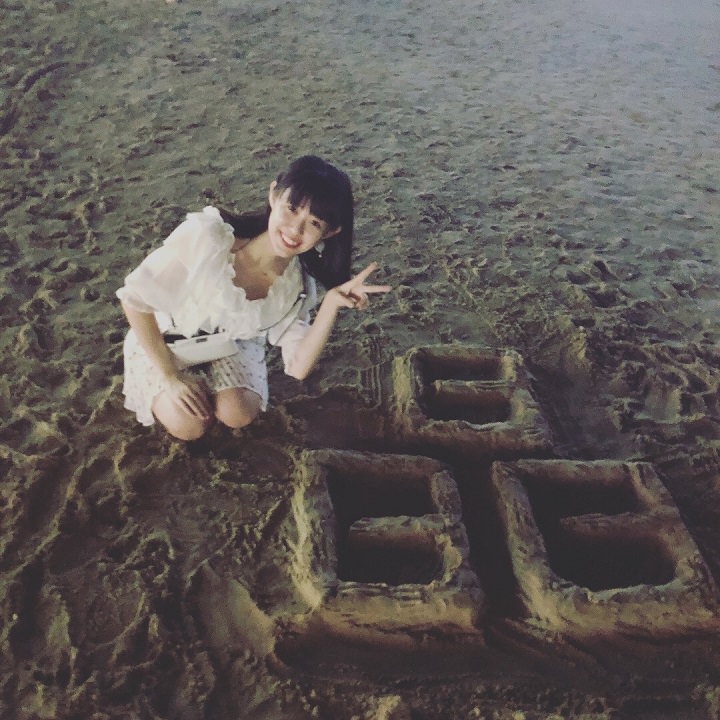 男友用沙子堆成我的名字