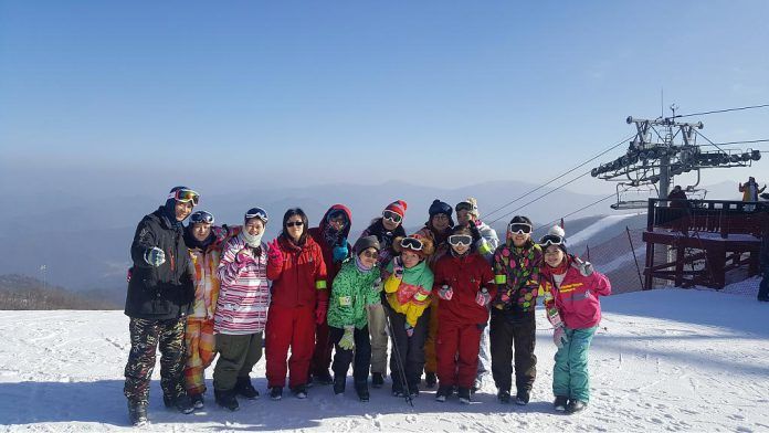 ▲韩国滑雪体验-High one滑雪场。