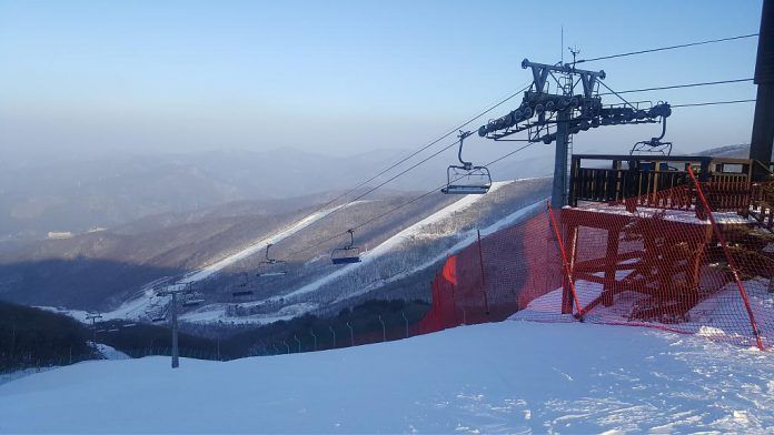 ▲韩国滑雪体验-High One滑雪场缆车。(图/High One官网)