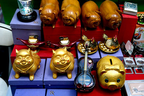 在韩国被视为吉祥物的猪