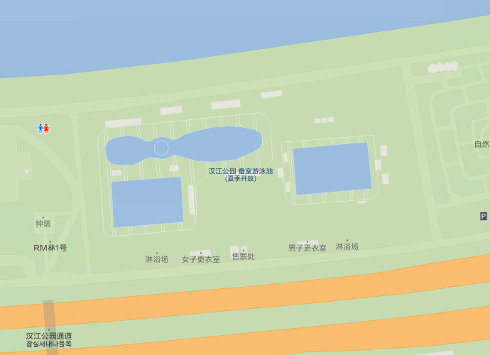 蚕室自然型水游泳池(更新前)
