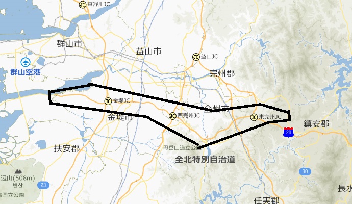 「新万金~全州高速公路」(更新后)