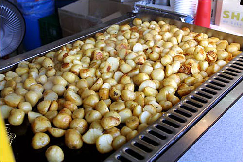 服务区的人气小吃,炒土豆