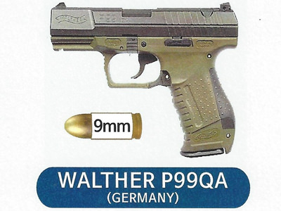 WALTHER P99QA
口径:9mm
制造国:德国
10发 40,000韩元
