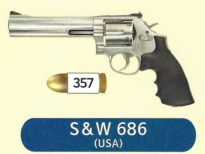 S & W 686
口径:357马格纳姆子弹
制造国:美国
10发 50,000韩元