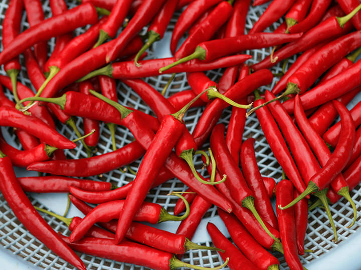 辣椒中含有的辣椒素有助于燃烧脂肪
