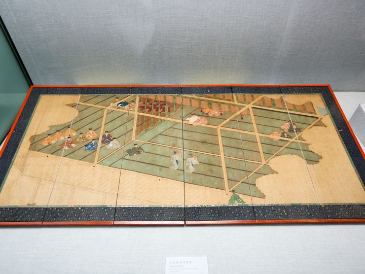 朝鲜通信使江戸城内応接図屏风