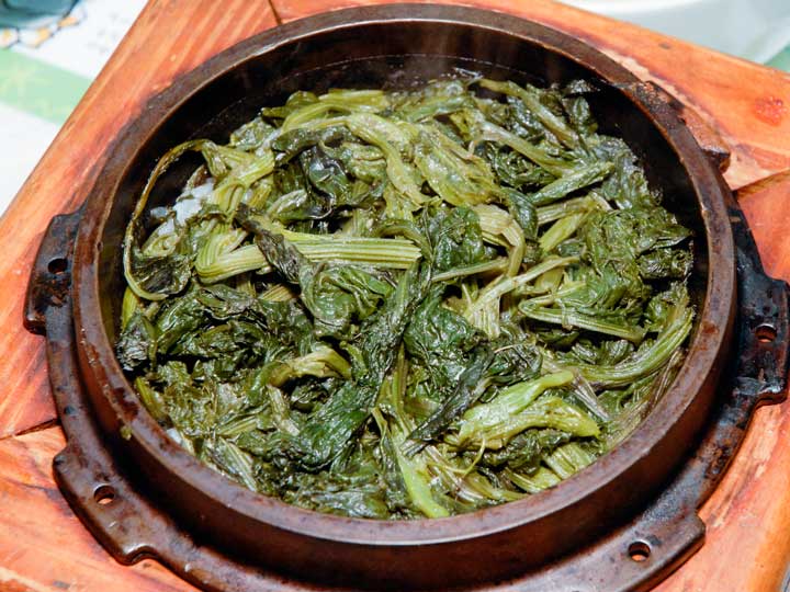 山蓟菜(5~6月)  山蓟菜拌饭