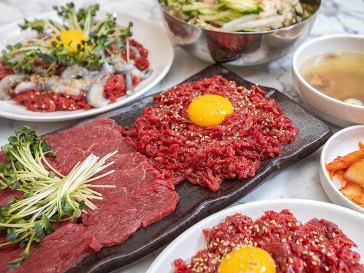 新昌信生拌牛肉绿豆煎饼