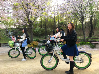骑上共享单车游首尔