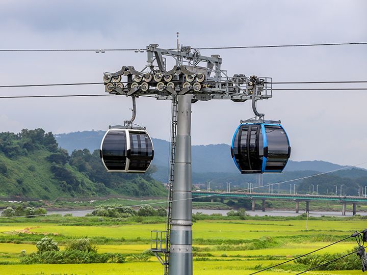 坡州临津阁和平缆车